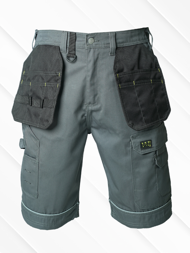 YMJ London Men Robast Pro Work Shorts Gray