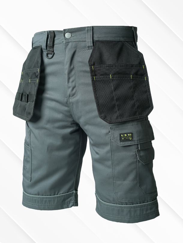 YMJ London Men Robast Pro Work Shorts Gray