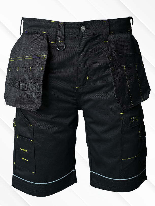 YMJ London Men Robast Pro Work Shorts Black