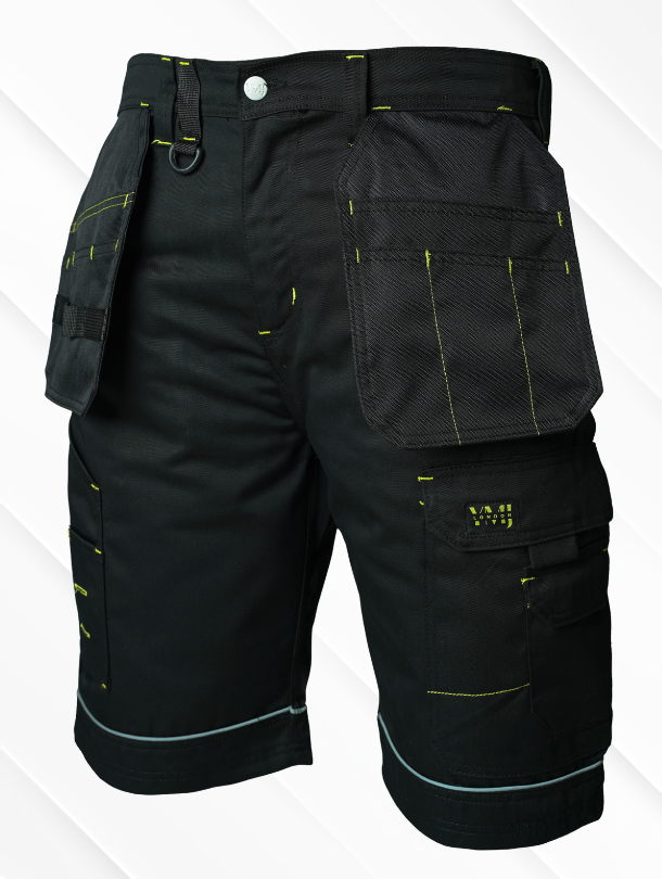 YMJ London Men Robast Pro Work Shorts Black