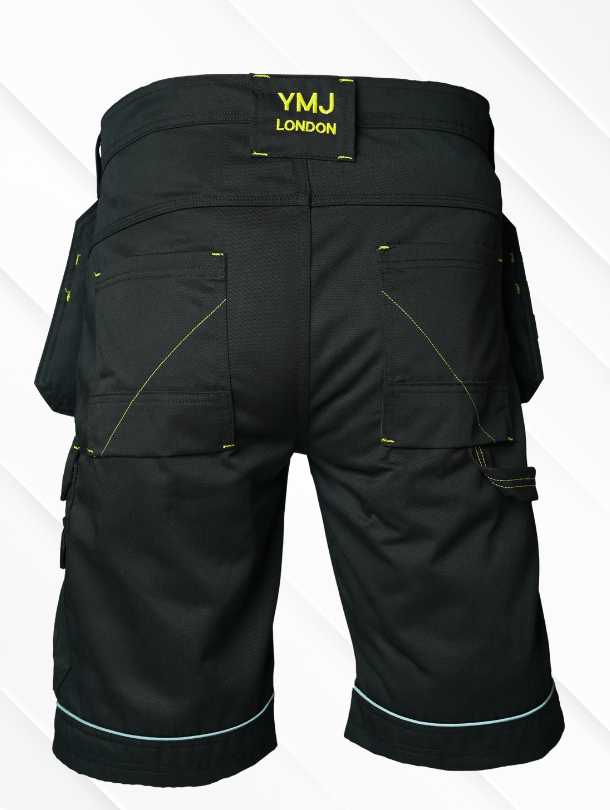YMJ London Men Robast Pro Work Shorts Black