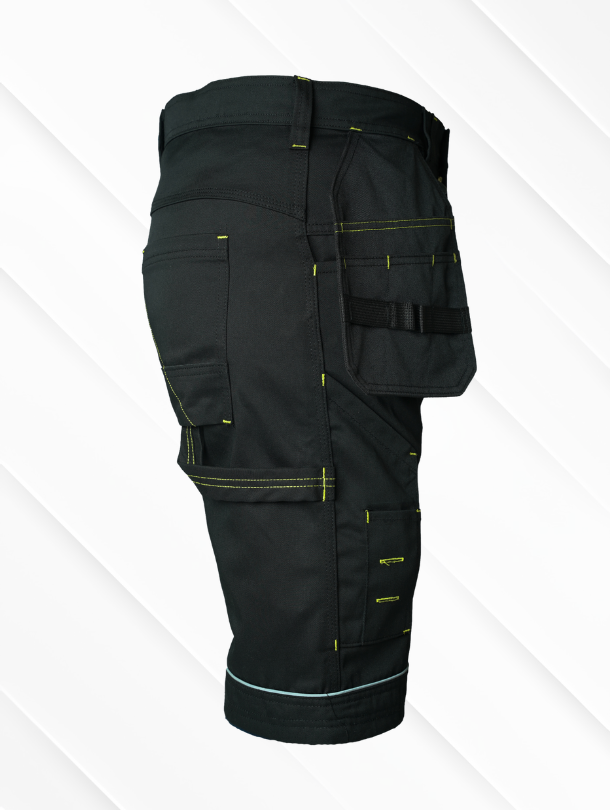 YMJ London Men Robast Pro Work Shorts Black
