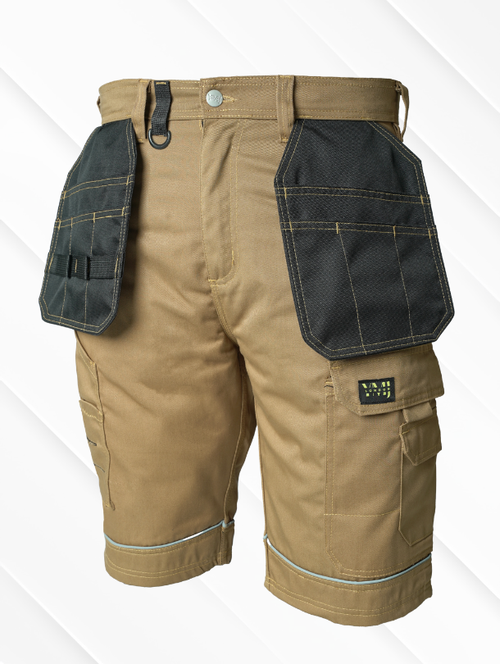 YMJ London Men Robast Pro Work Shorts Khaki