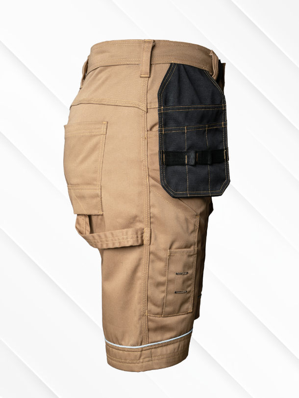 YMJ London Men Robast Pro Work Shorts Khaki