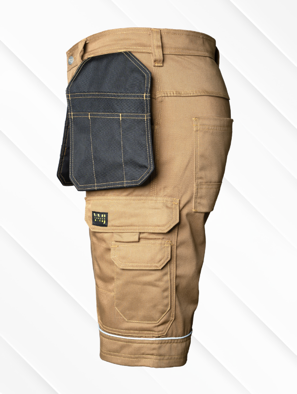 YMJ London Men Robast Pro Work Shorts Khaki